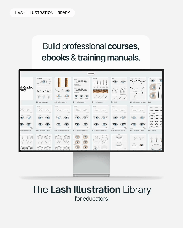 Lash illustration library — Launch offer 50% OFF