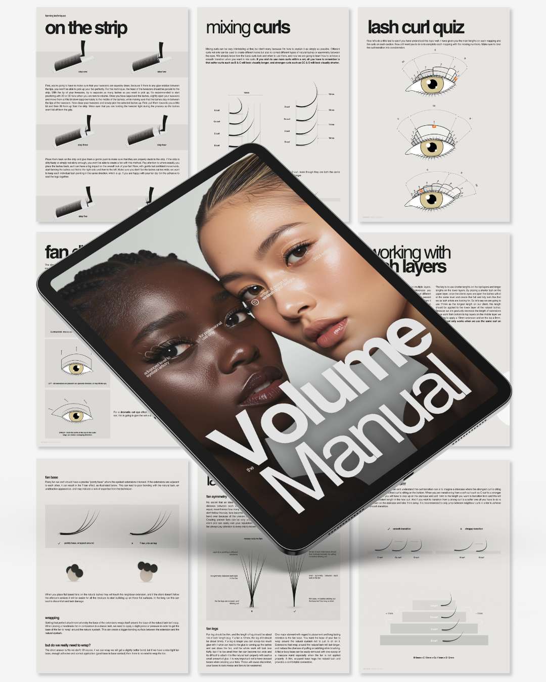 Russian Volume Lash Training Manual template, lash training manual template, lash ebook Canva template, because a lash trainer