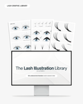 lash illustration library for canva