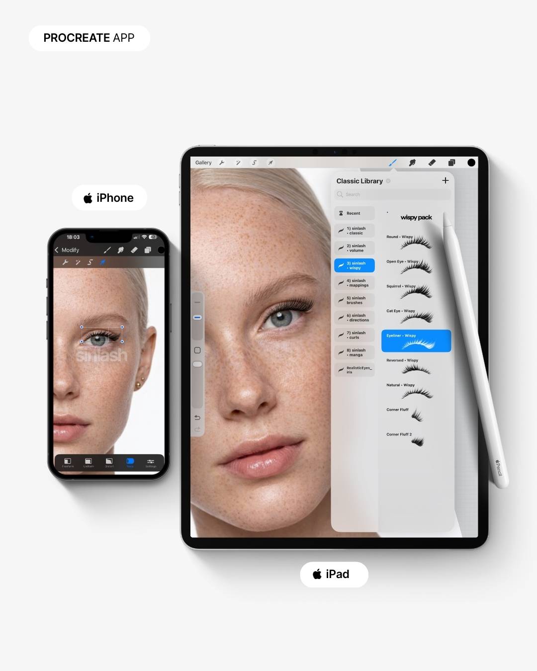 Digital Lash Styles & Mappings for Procreate