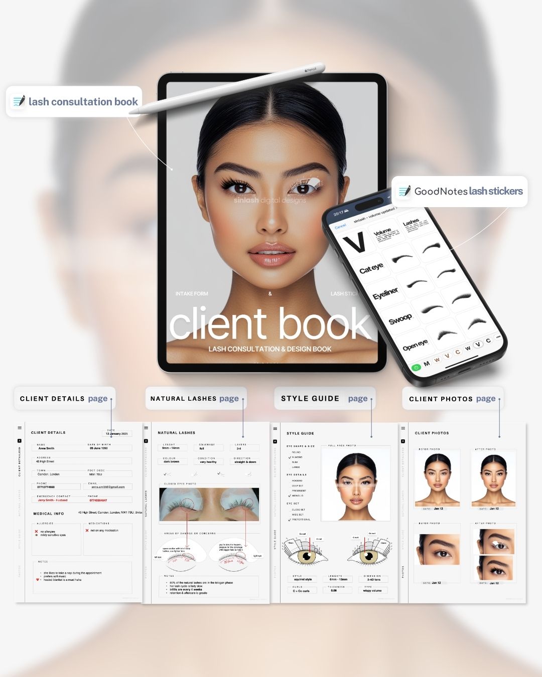 Lash Client Consultation & Design Book