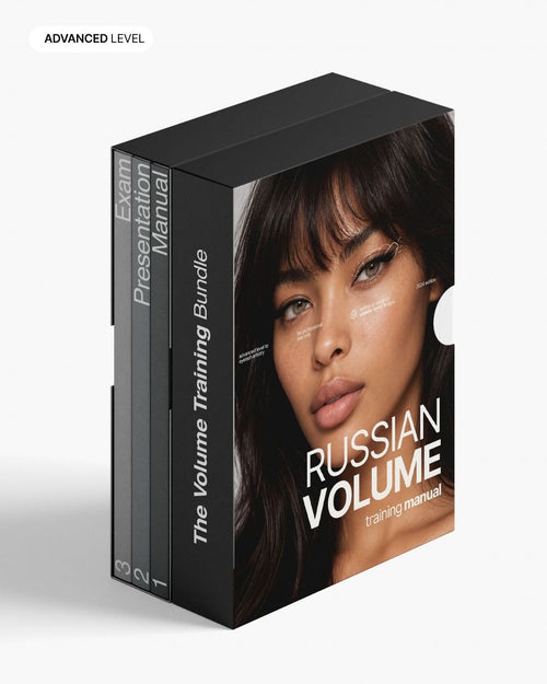 Russian Volume lash training manual bundle in a box set with manual, presentation and exam